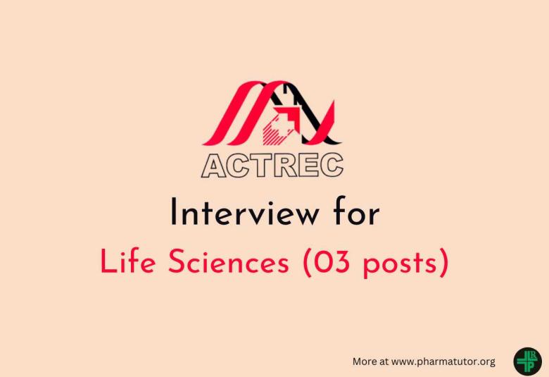 Interview for Life Sciences candidates at ACTREC