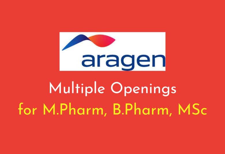 Interview for M.Pharm, B.Pharm, MSc in Multiple Department at Aragen