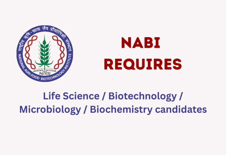NABI requires Life Science / Biotechnology / Microbiology / Biochemistry candidates