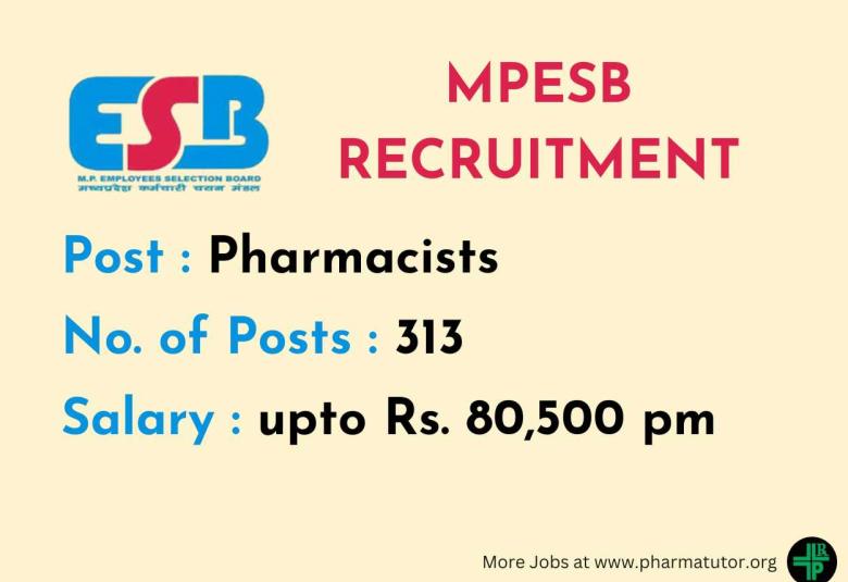 Openings for Pharmacists in MPESB