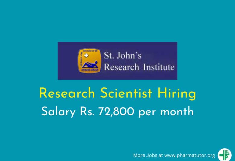 Research Scientist Hiring at St. John's Research Institute