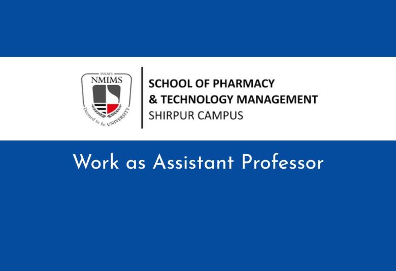 Work as Assistant Professor at SPTM-Pharm. Tech Management
