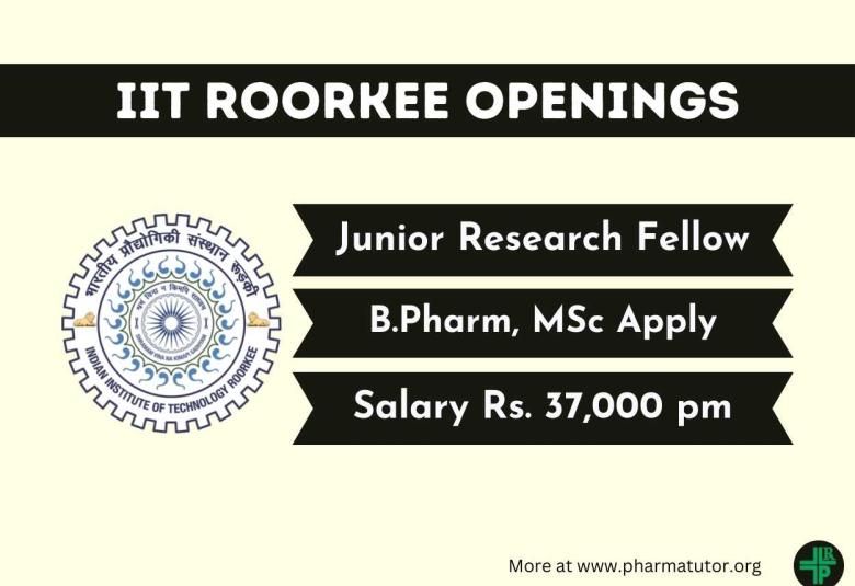 Advertisement for JRF in CSIR Funded Project at IIT