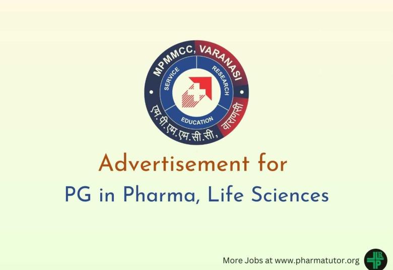 Advertisement for PG in Pharma, Life Sciences at MPMMCC