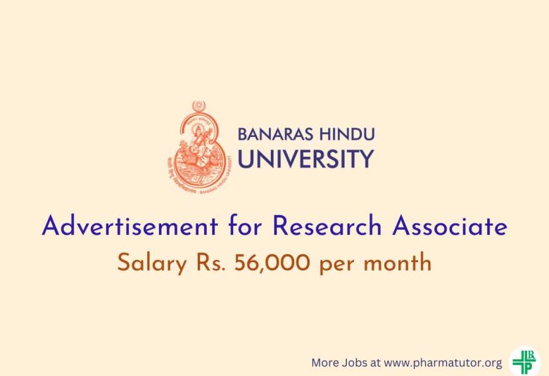 Advertisement for Research Associate at Banaras Hindu University