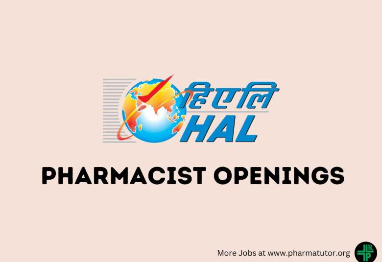 Applications are invited for Pharmacist in Hindustan Aeronautics Limited