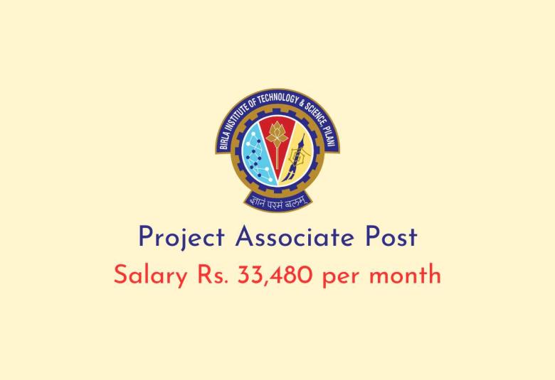Applications are invited for Project Associate at BITS