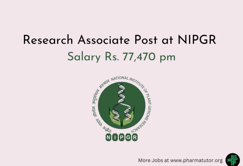 Applications are invited for Research Associate at NIPGR