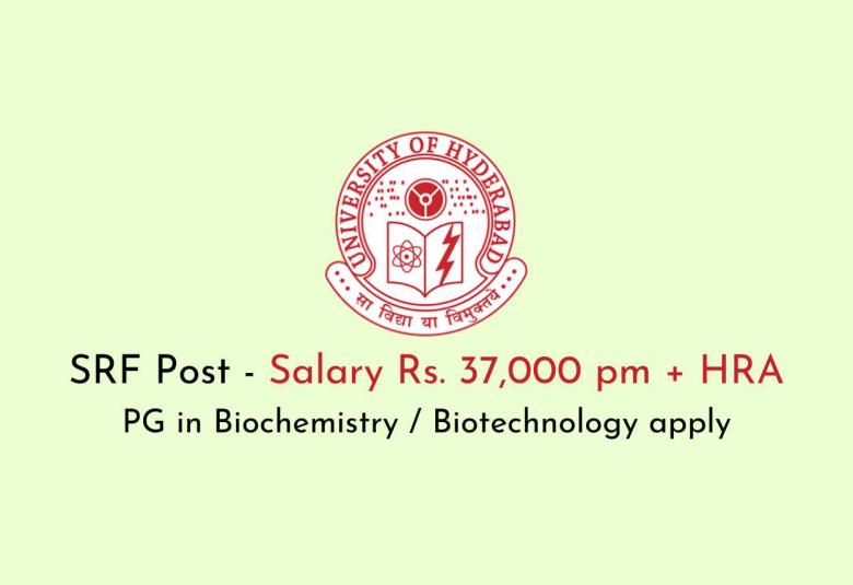 Applications are invited for SRF at University of Hyderabad