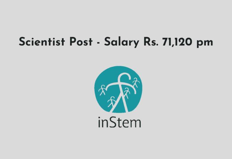 BRIC-inStem invites applications for Scientist Post