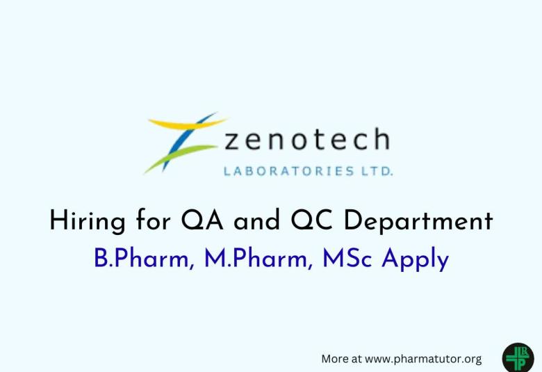Hiring for QA and QC Department at Zenotech