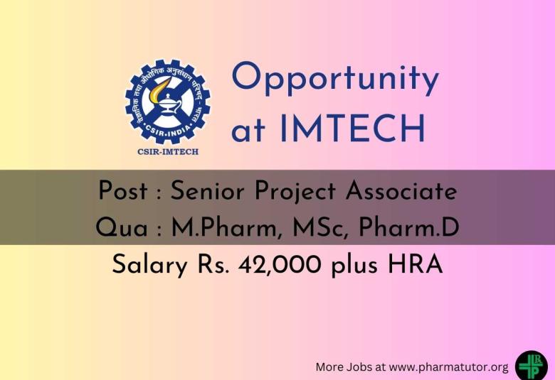 Hiring M.Pharm, MSc, Pharm.D candidates at Institute of Microbial Technology