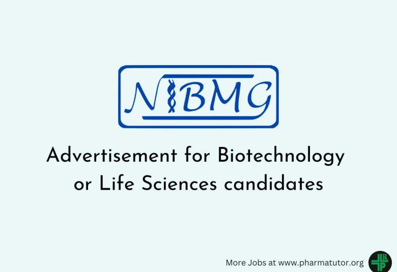 NIBMG Advertisement for Biotechnology or Life Sciences candidates
