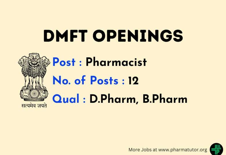 Openings for Pharmacists under District Mineral Foundation Trust