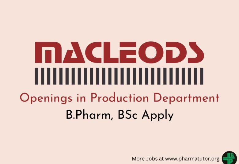 Openings in Production Department at Macleods