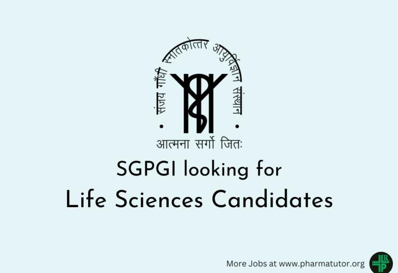 SGPGI looking for Life Sciences candidates