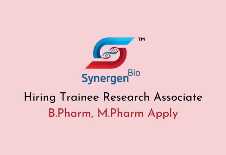 Synergen Bio Hiring Trainee Research Associate