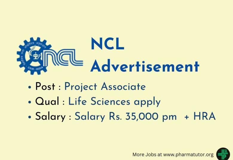 Advertisement for Life Sciences candidates at CSIR-NCL