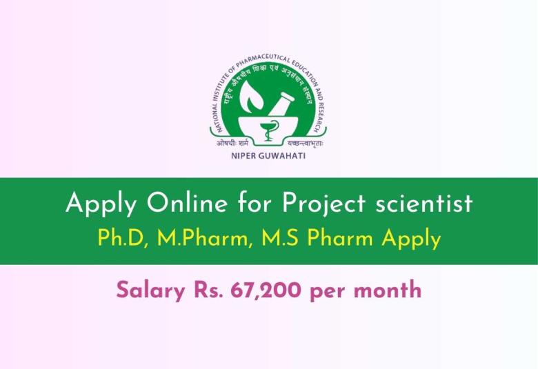 Apply Online for Project scientist at NIPER
