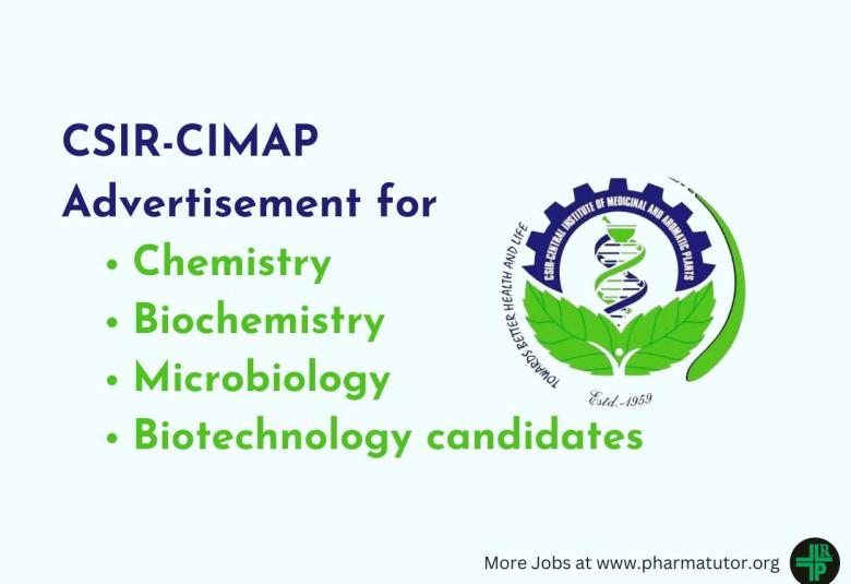 Chemistry, Biochemistry, Microbiology, Biotechnology Openings at CSIR-CIMAP Research Centre