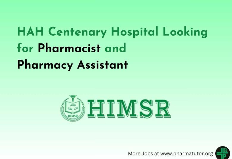HAH Centenary Hospital Looking for Pharmacist and Pharmacy Assistant