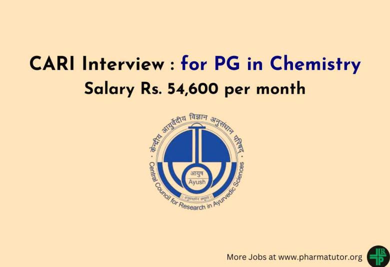 Interview for PG in Chemistry at CARI