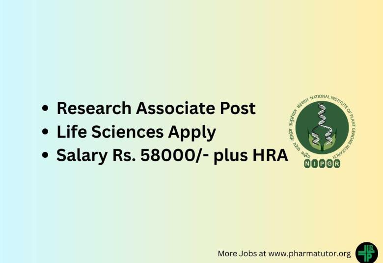 NIPGR requires Research Associate