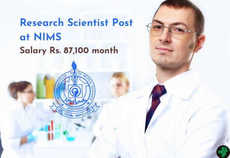 Applications are invited for Research Scientist at NIMS