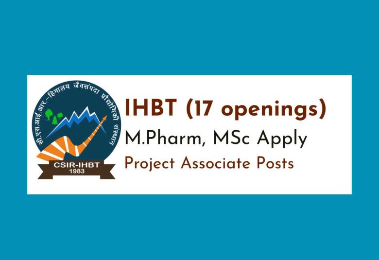 Multiple Openings at Institute of Himalayan Bioresource Technology