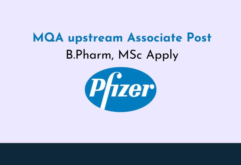 Work as MQA upstream Associate at Pfizer