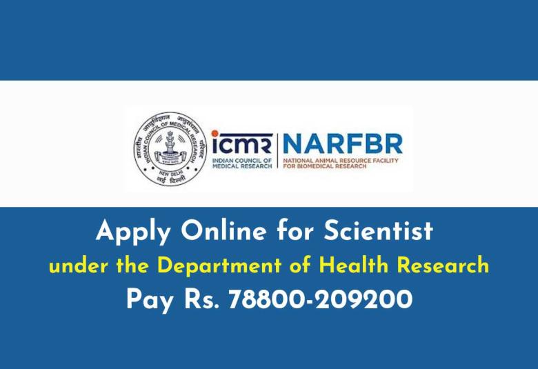 Apply Online for Scientist under the Department of Health Research at ICMR