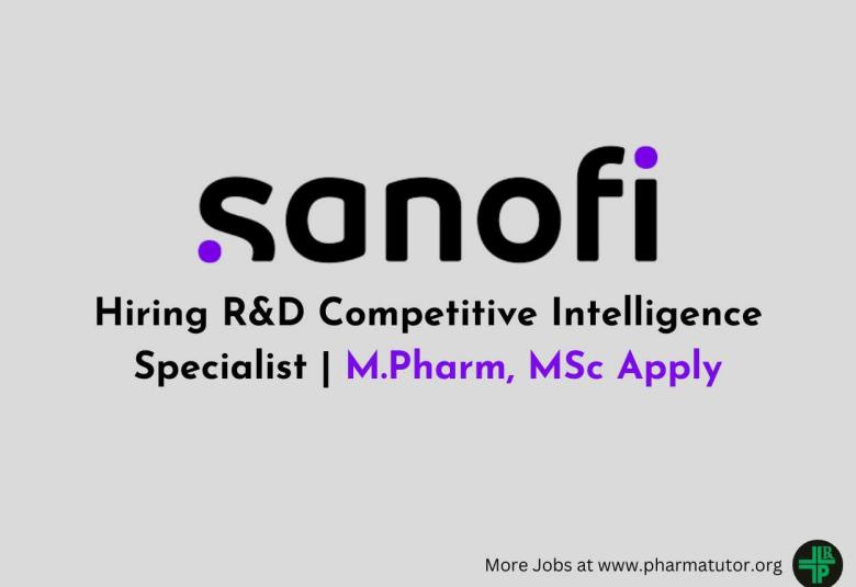 Sanofi Hiring R&D Competitive Intelligence Specialist