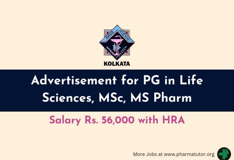 Advertisement for PG in Life Sciences, MSc, MS Pharm at NIPER
