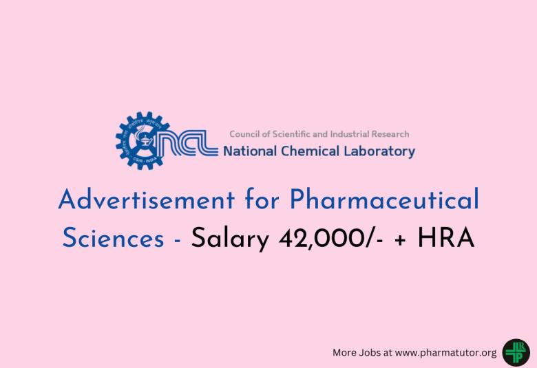 Advertisement for Pharma candidates at NCL