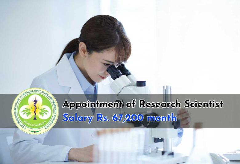 Appointment of Research Scientist for the ICMR sponsored project at PGIMER
