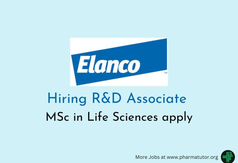 Elanco Animal Health looking for R&D Associate 