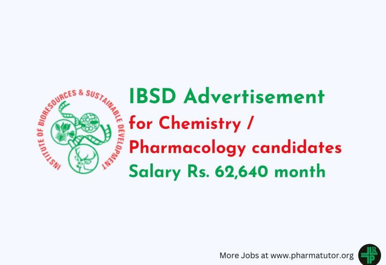 IBSD Advertisement for Chemistry / Pharmacology candidates
