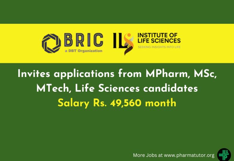 ILS invites applications from MPharm, MSc, MTech, Life Sciences candidates