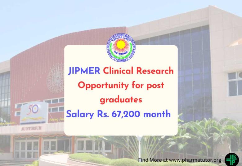 JIPMER Clinical Research Opportunity for Postgraduate Candidates