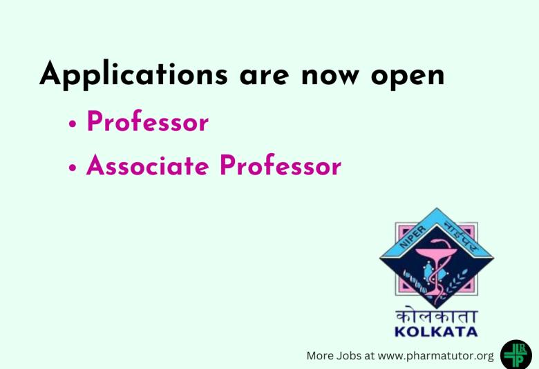 Online Applications are invited for post of Professor, Associate Professor at NIPER