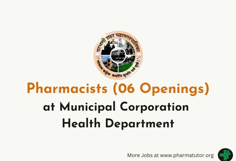 Openings for Pharmacists at Municipal Corporation Health Department