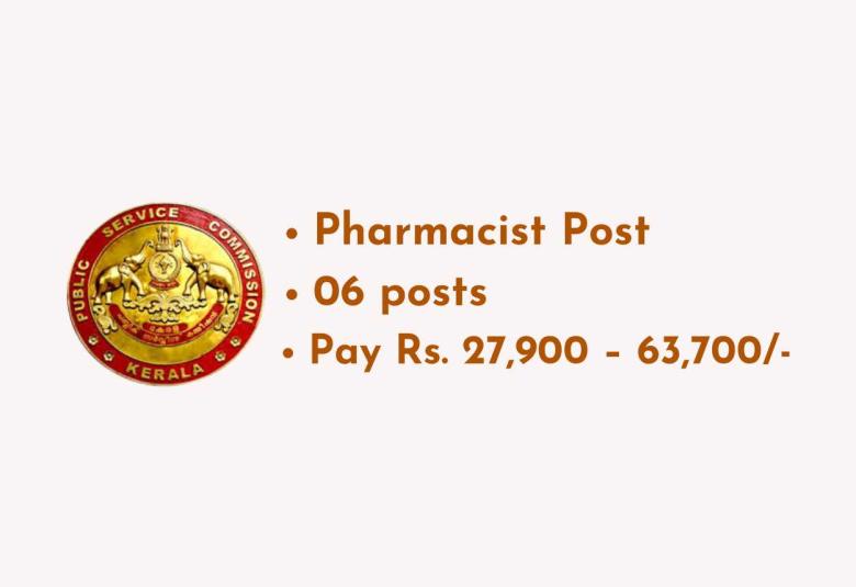 Openings for Pharmacists under Public Service Commission