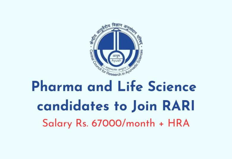 Opportunity for Pharma and Life Science candidates to Join RARI