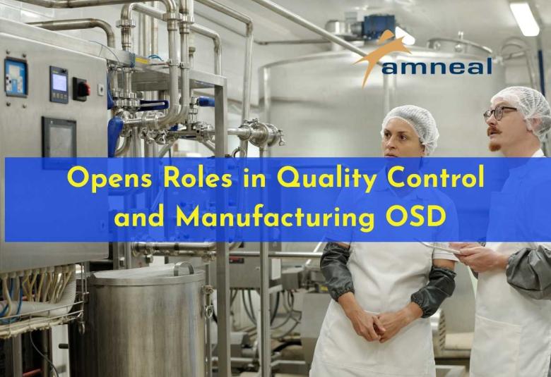 Amneal Pharmaceuticals Opens Roles in Quality Control and Manufacturing OSD