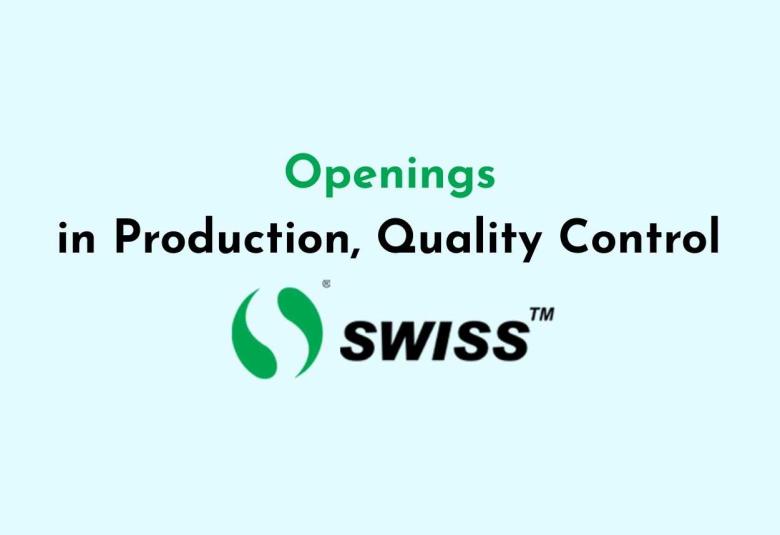 Openings in Production, Quality Control at Swiss Parenterals