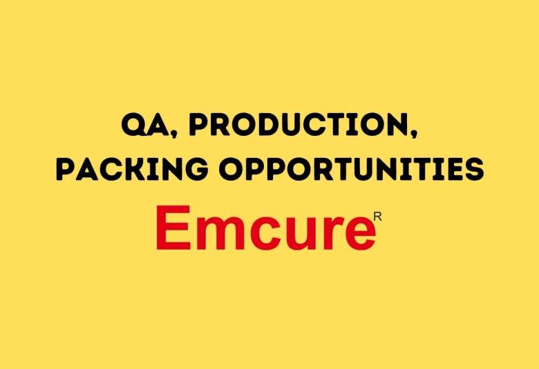 QA, Production, Packing Opportunities at Emcure