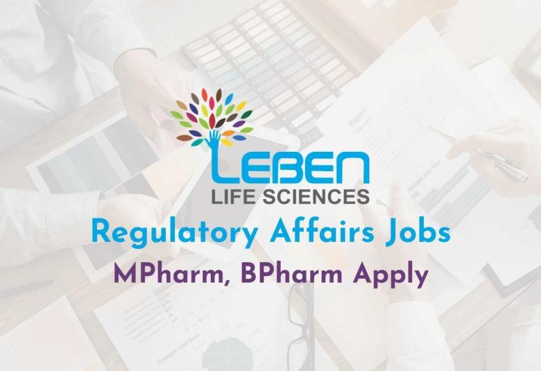 Regulatory Affairs Jobs at Leben Life Sciences