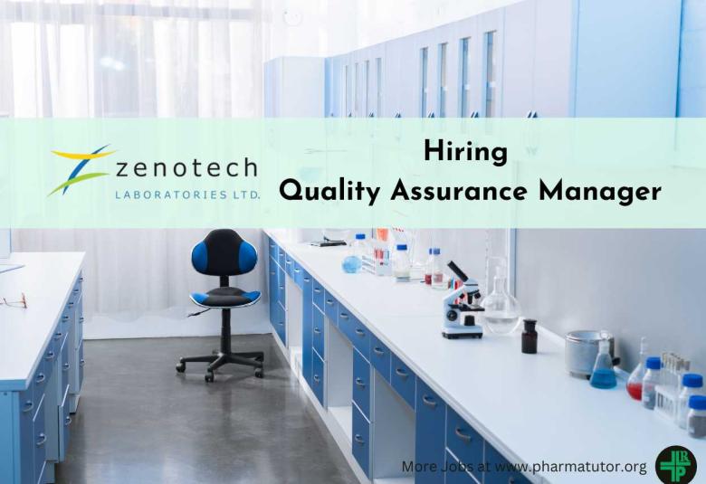 Zenotech Lab Hiring Quality Assurance Manager