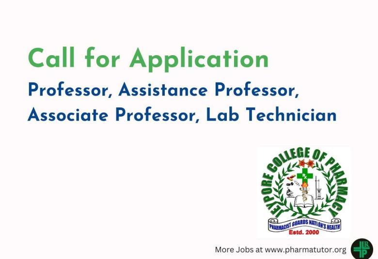 Jeypore College of Pharmacy Hiring Professor, Assistance Professor, Associate Professor, Lab Technician