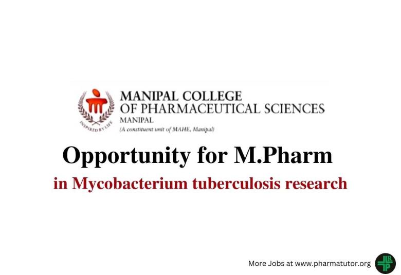 Opportunity in Mycobacterium tuberculosis research for Pharma candidates at MCOPS